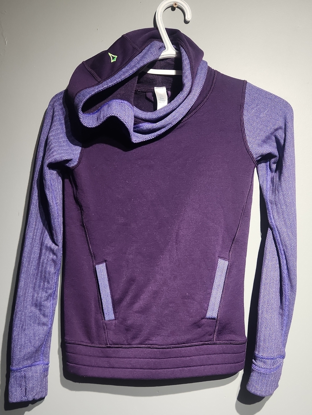 Ivivva Two-Tone Purple Cowl Neck Sweater